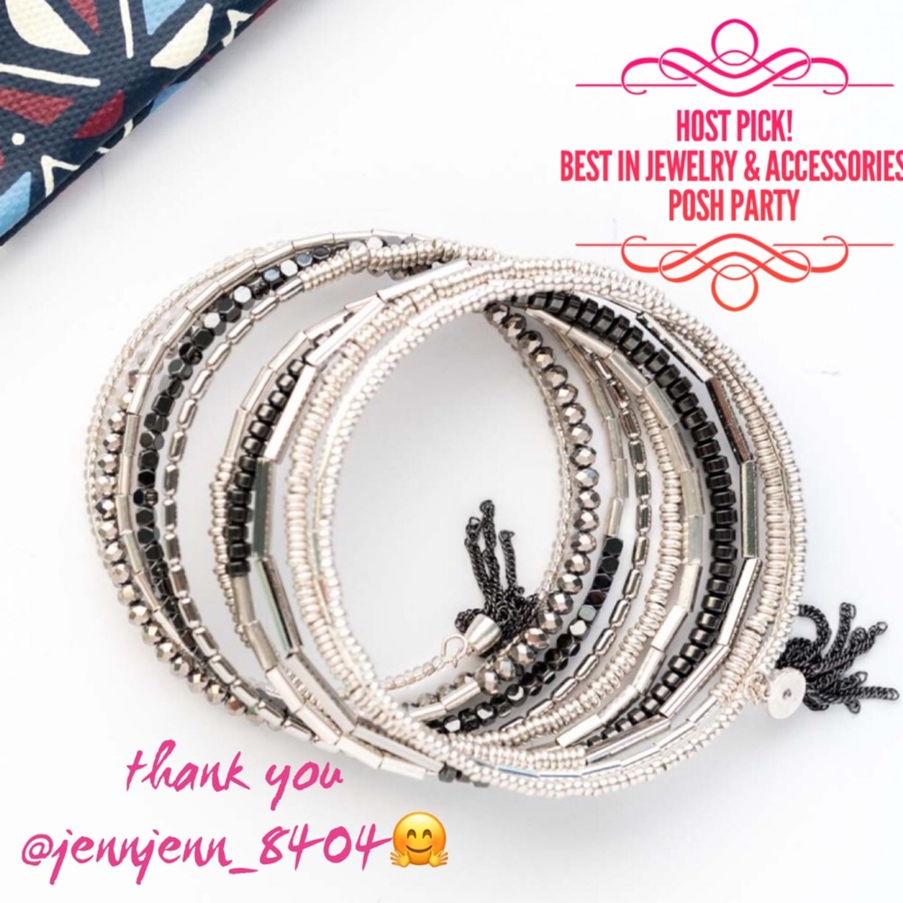 :: Stella & Dot SILVER Celine Wrap Bracelet Retired - Picture 4 of 8